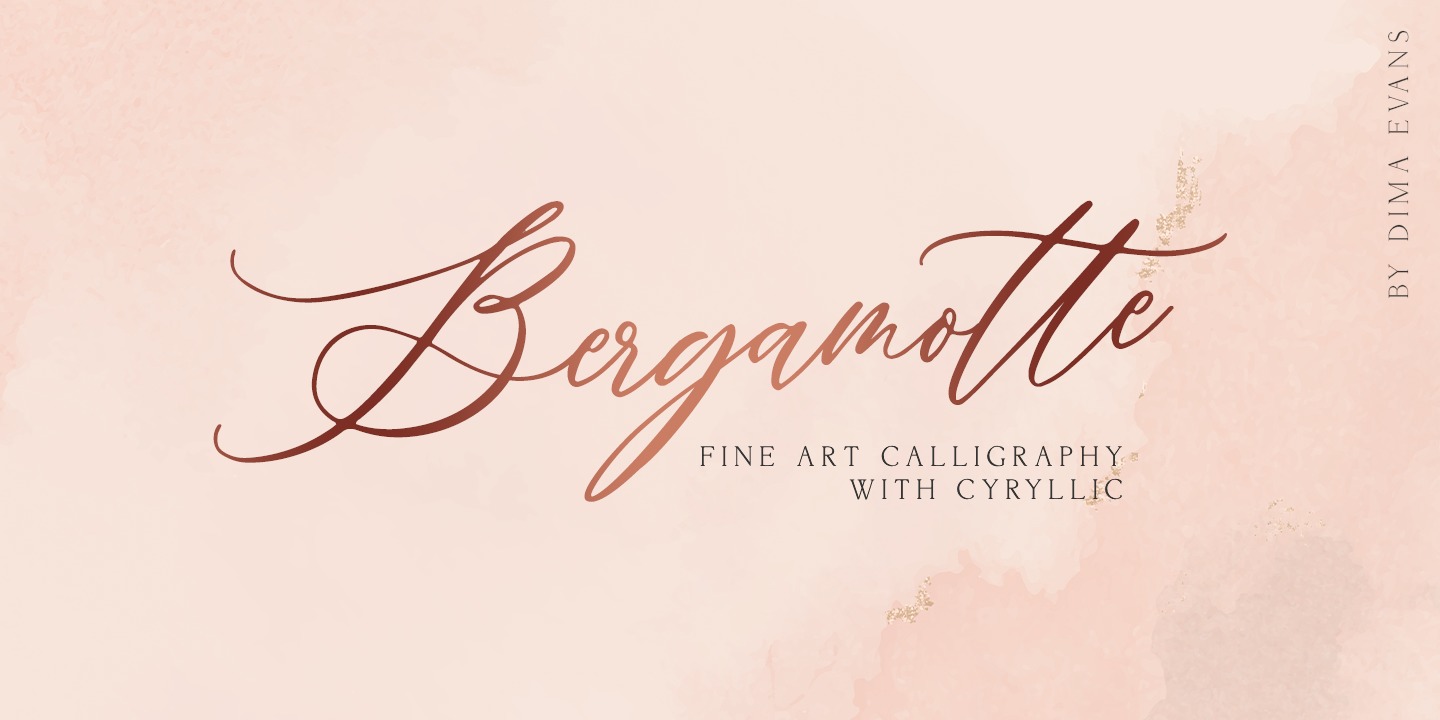 Beispiel einer Bergamotte-Schriftart